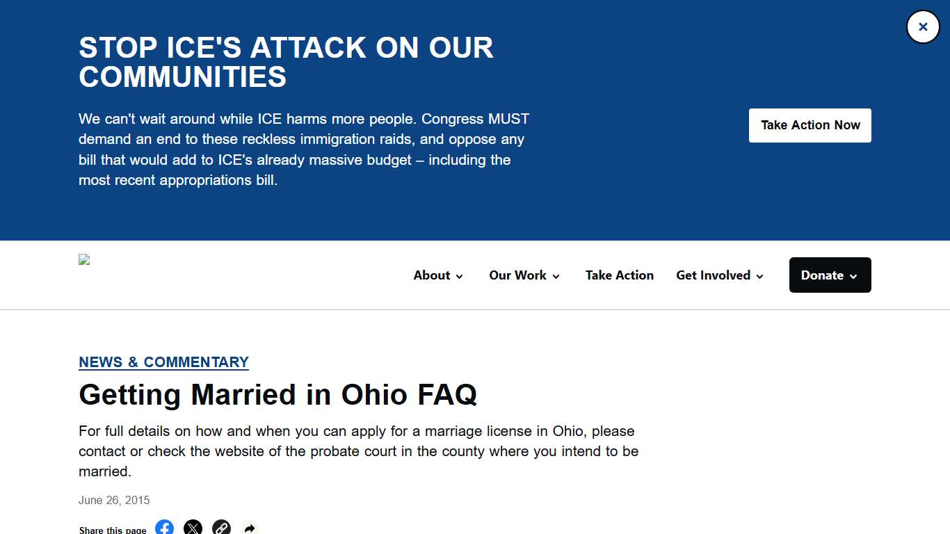 Getting Married in Ohio FAQ - ACLU of Ohio